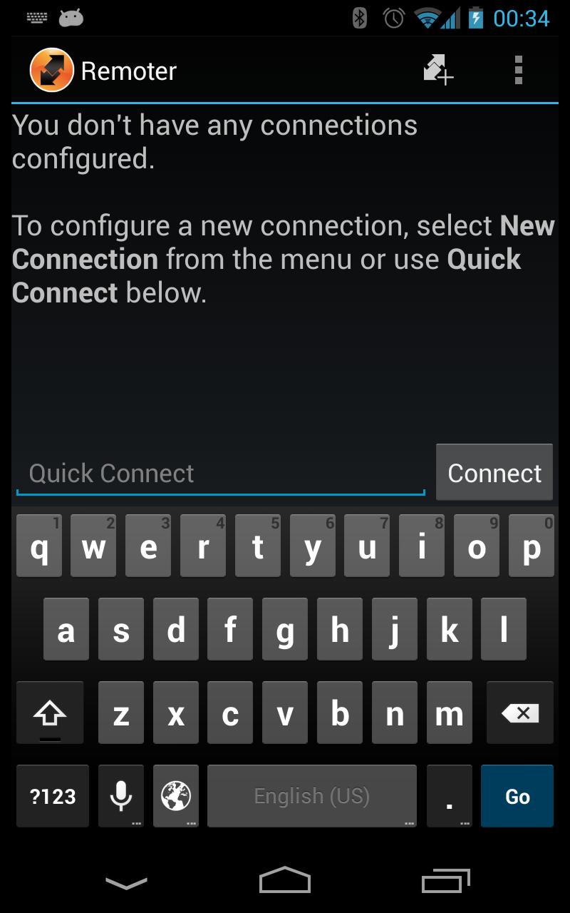 Quick Connect on first launch